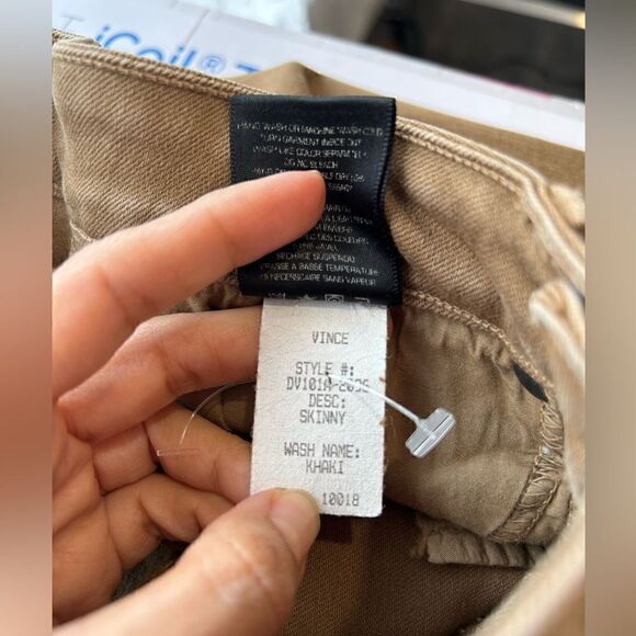 VINCE Women's Khaki Skinny Pants - Picture 8 of 11